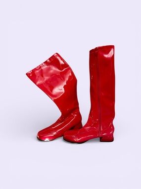 Red Patent Leather Boots